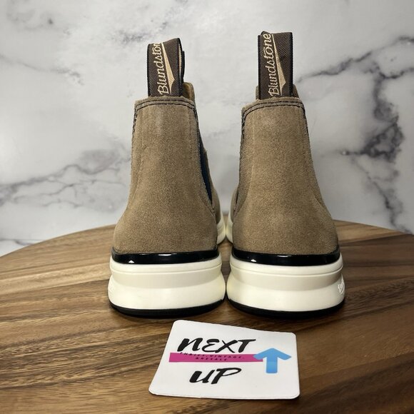 Blundstone Chelsea Ankle Boots Women Tan Sand Navy 2146 Sneaker Suede UK 4 US 7 - Picture 4 of 11